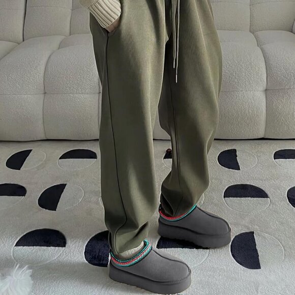 Platform Mini Ankle Boots Short Fur Fleece Lined House Women's Slippers - Picture 6 of 6